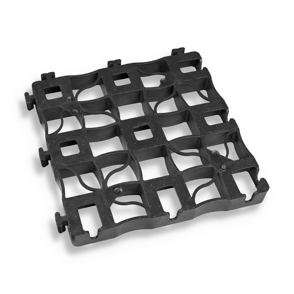 CABKA Rasenwabe Rasengitter Grid X4 33x33x4 cm schwarz » Rasen