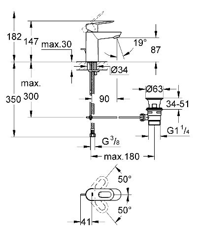 Grohe START LOOP Waschtisch Einhebelmischer chrom » Waschtischarmaturen - derbaumarktshop - der ...