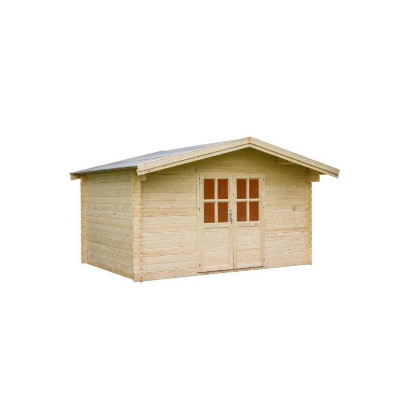 Gartenhaus Blockbohlenhaus Donau 28 Mm 400 X 300 Cm Holzhauser Derbaumarktshop Der Online Shop Von 50 Baumarkten